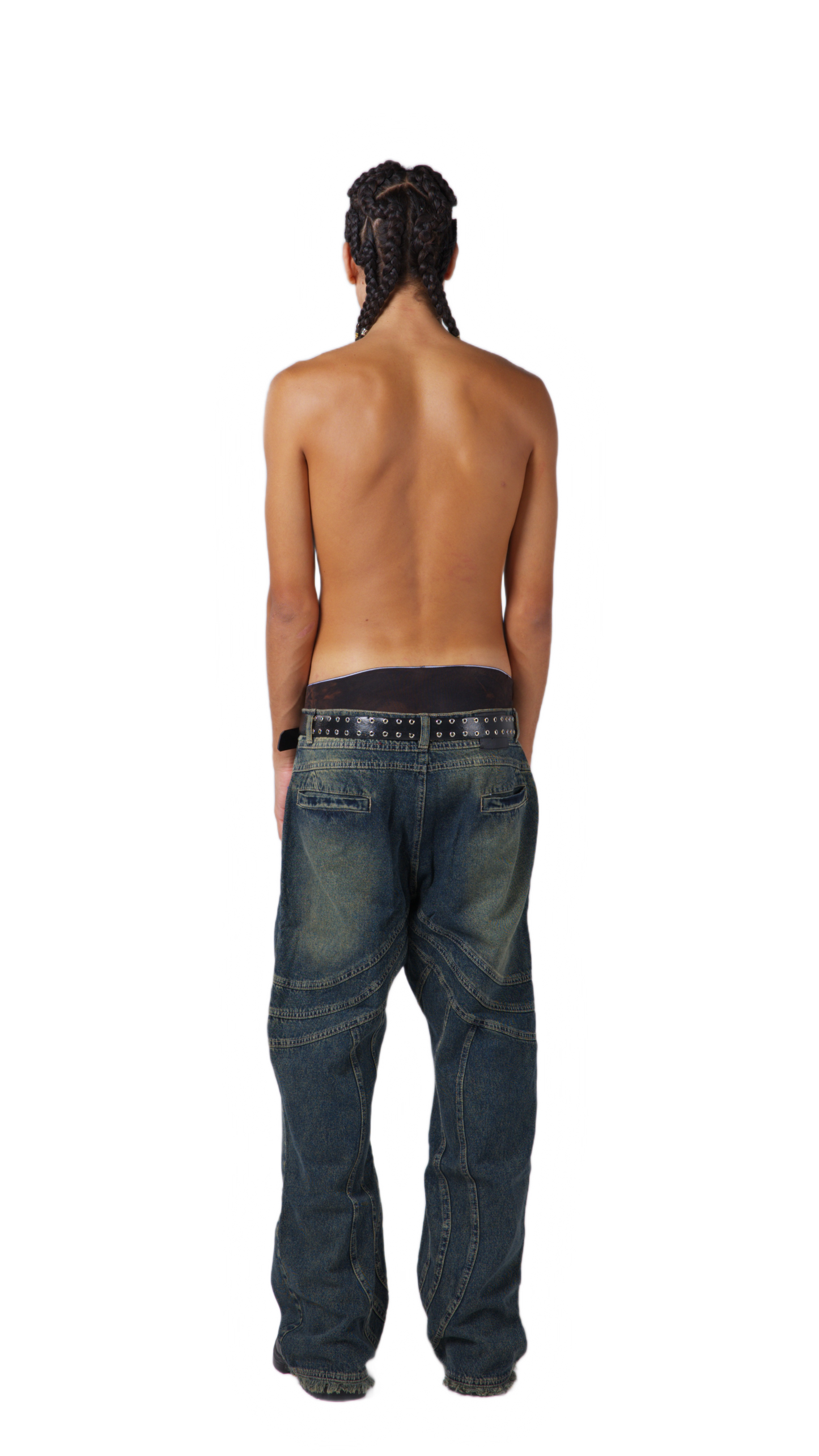 GRAY FLARED JEANS