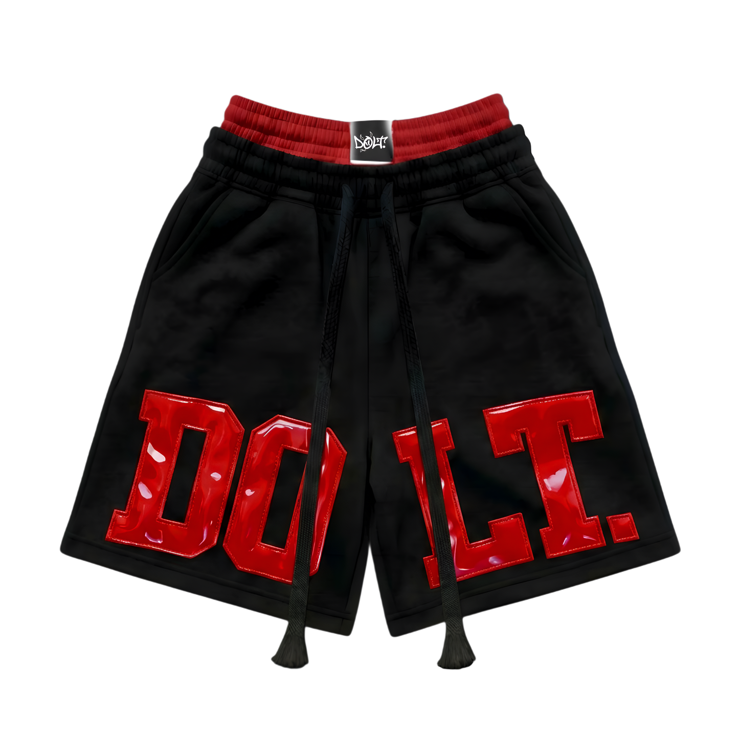 RED LEATHER SHORT