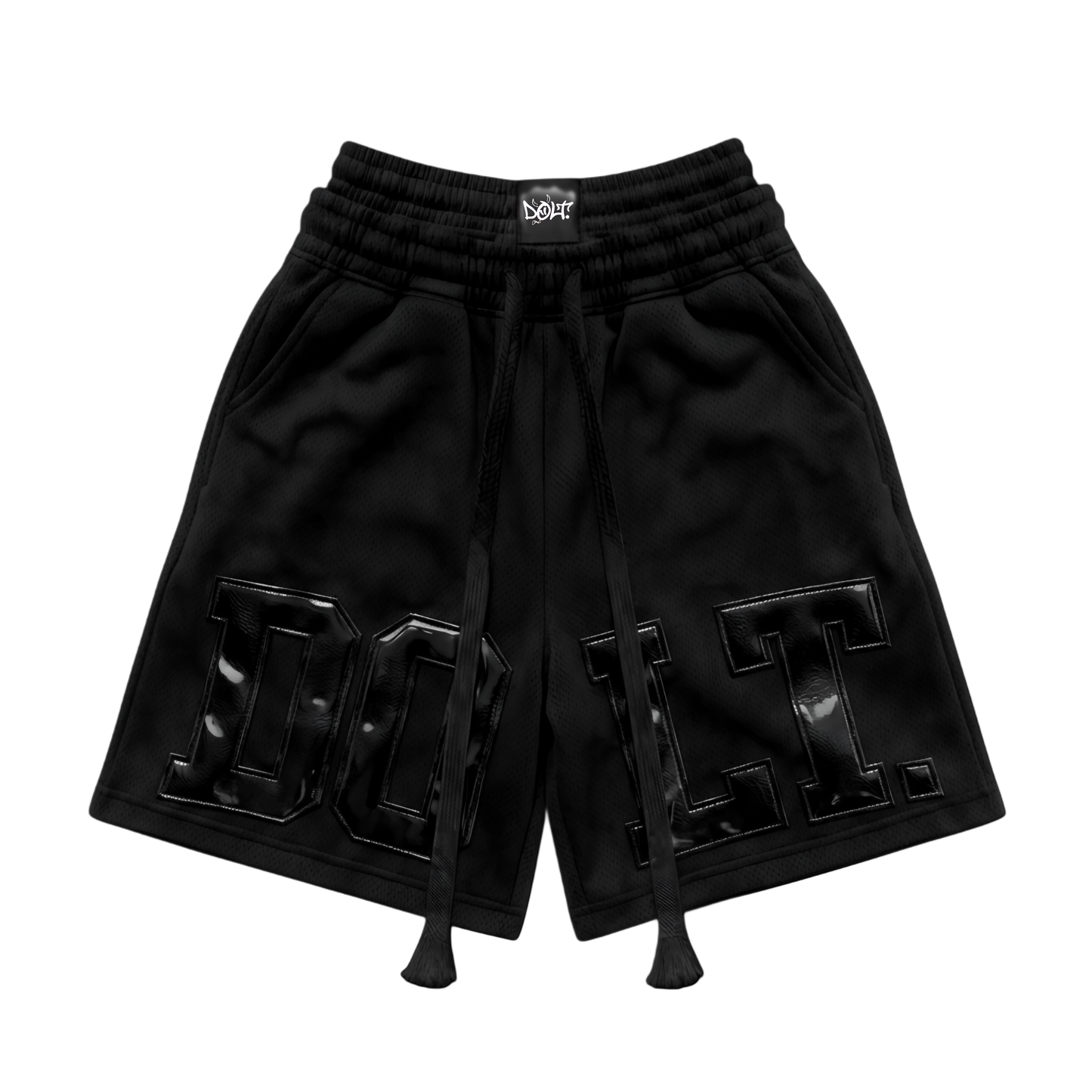 BLACK LEATHER SHORT