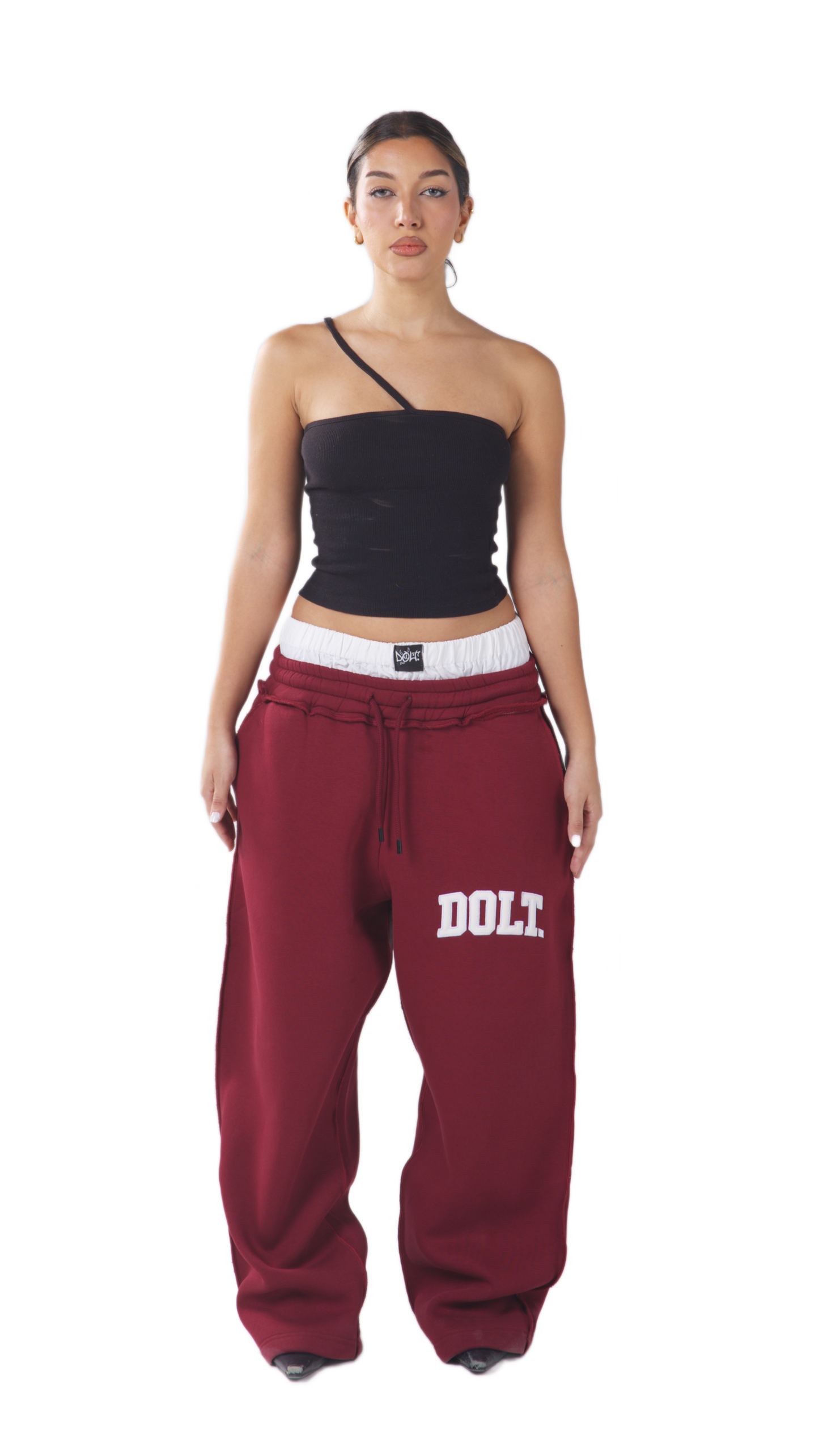 BURGUNDY LEATHER PANT