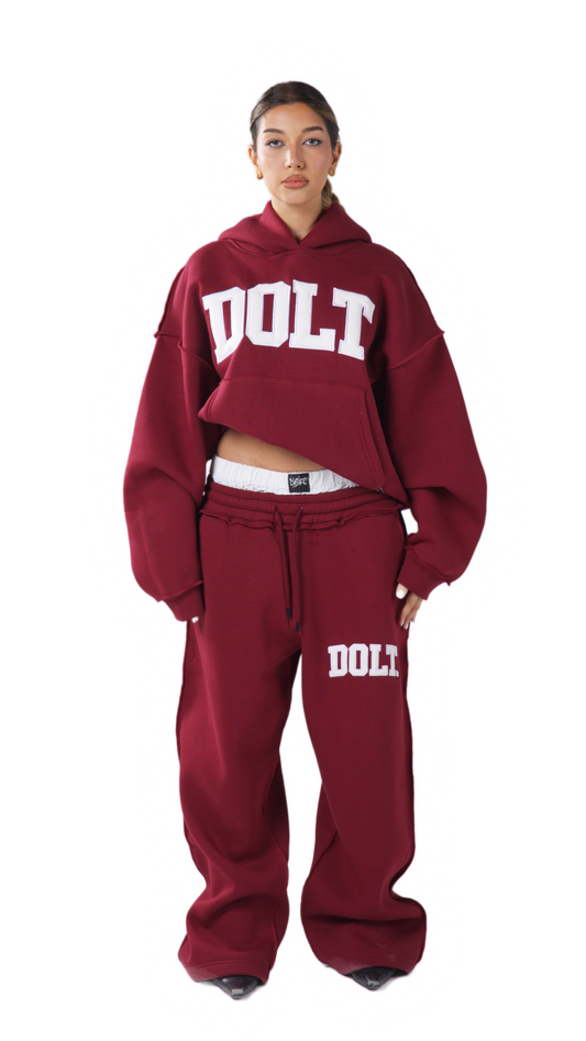 BURGUNDY LEATHER SET