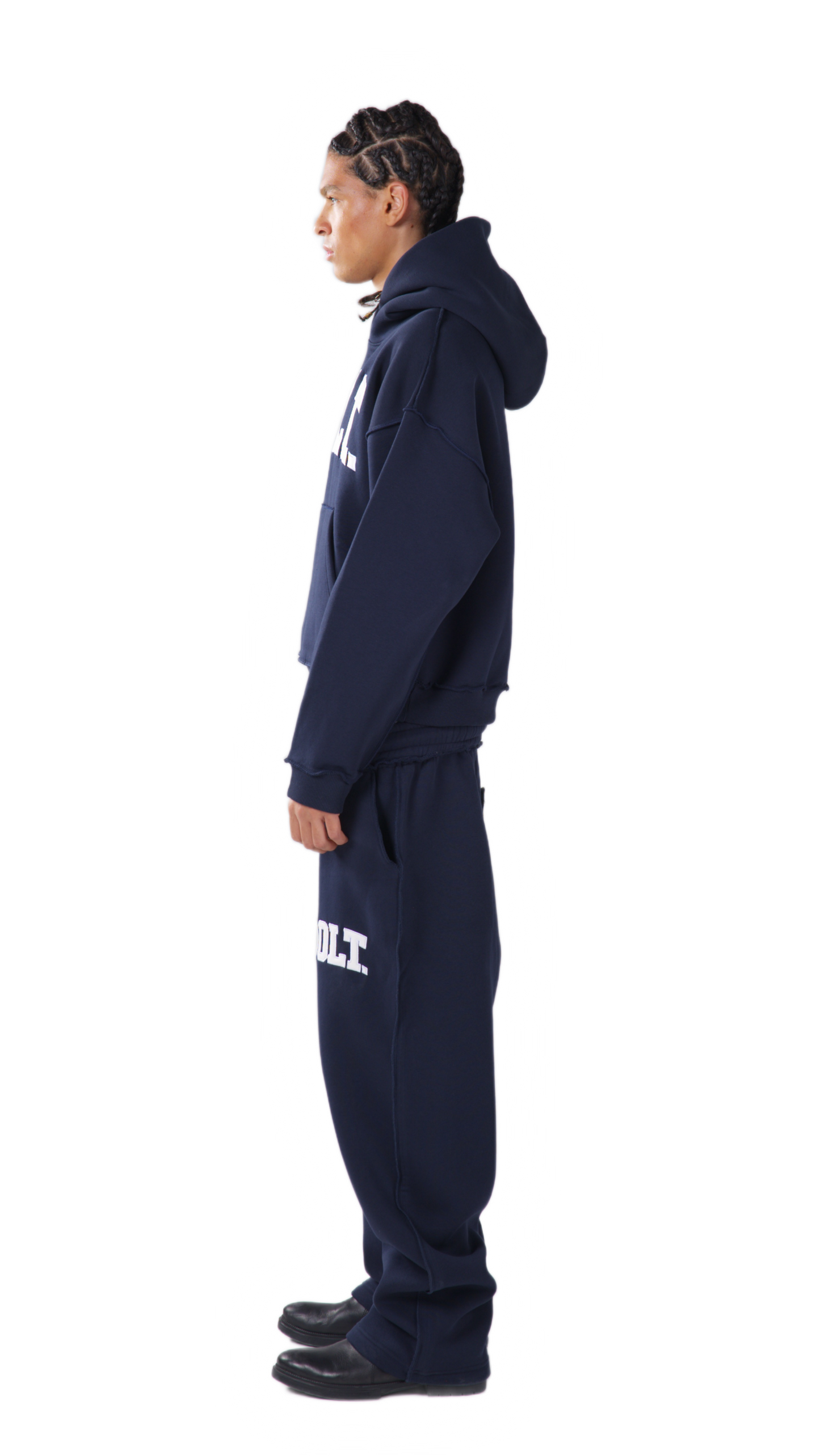 NAVY BLUE LEATHER SET