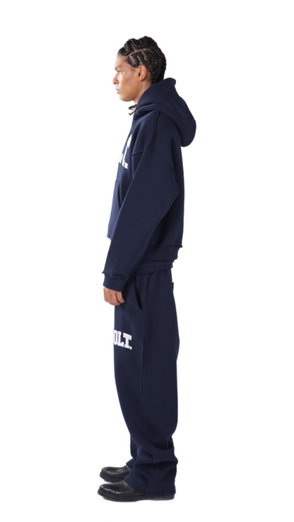 NAVY BLUE LEATHER SET