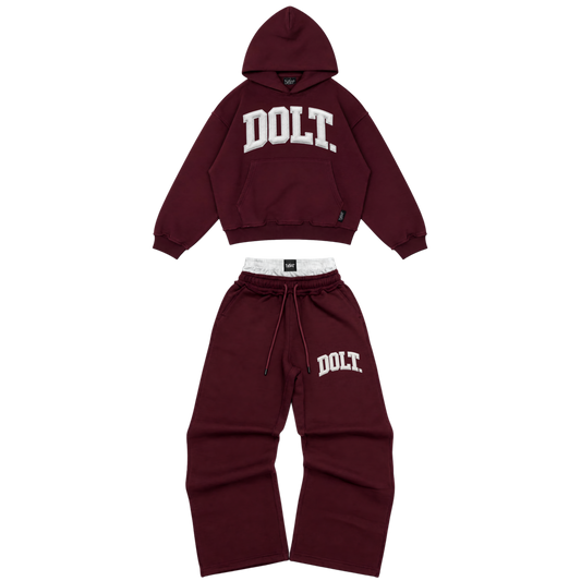 BURGUNDY LEATHER SET