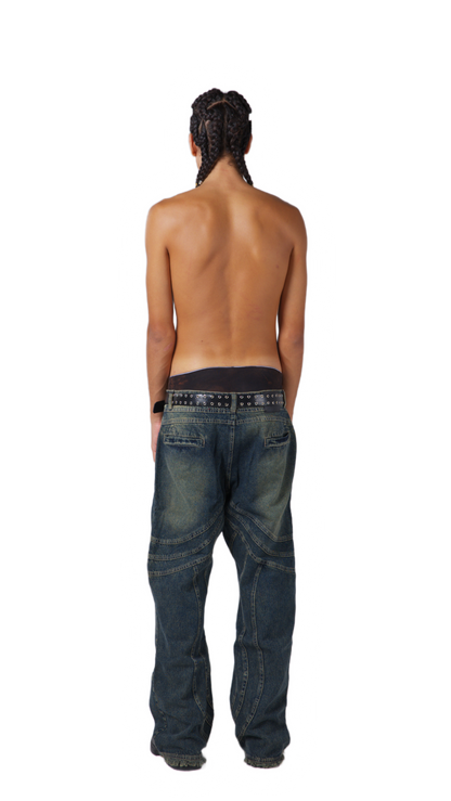 GRAY FLARED JEANS