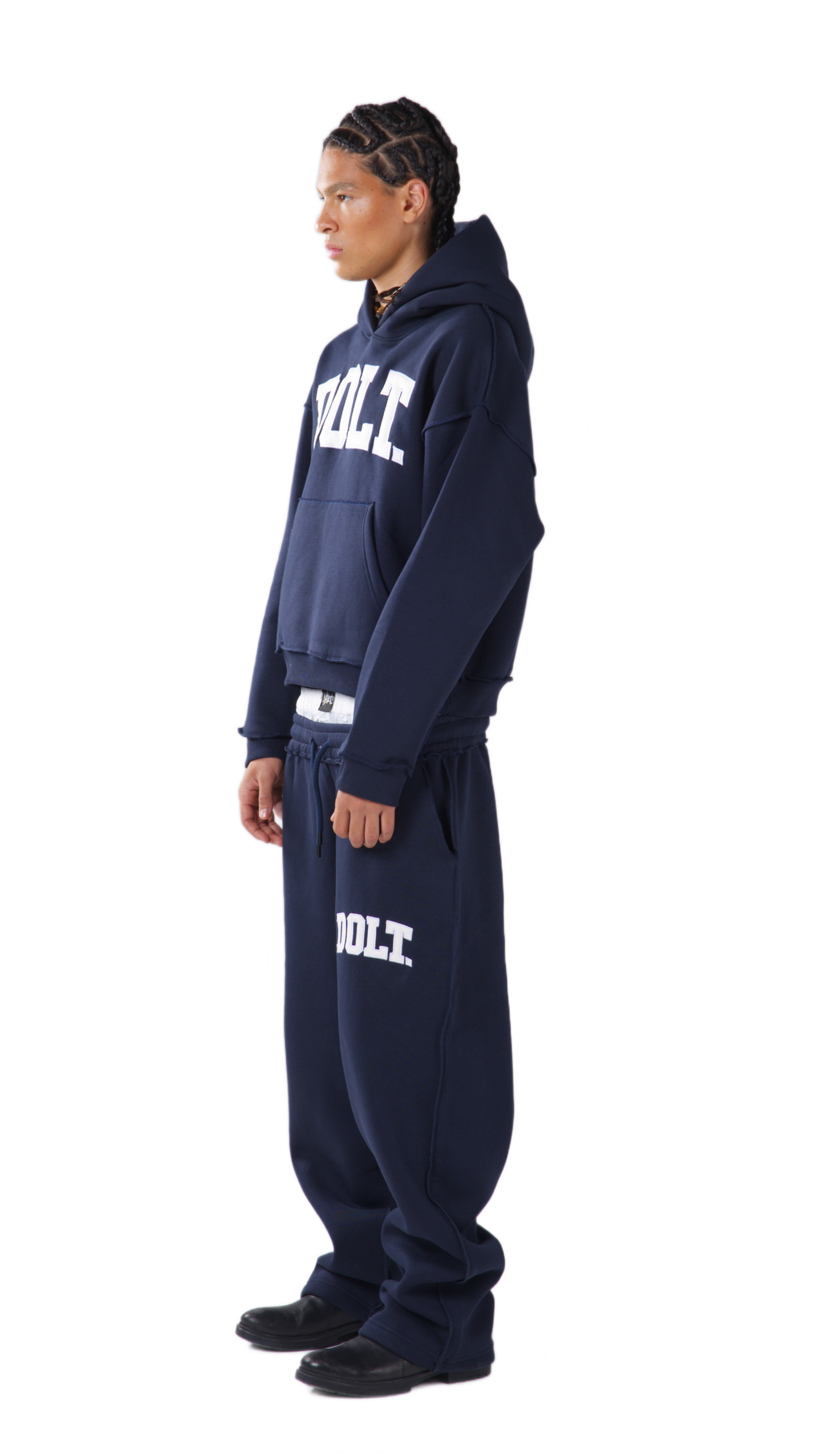 NAVY BLUE LEATHER SET