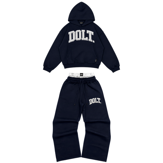 NAVY BLUE LEATHER SET