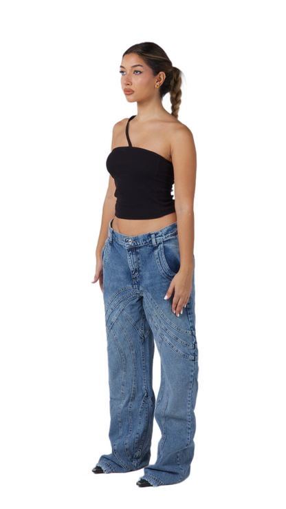 LIGHT BLUE FLARED JEANS
