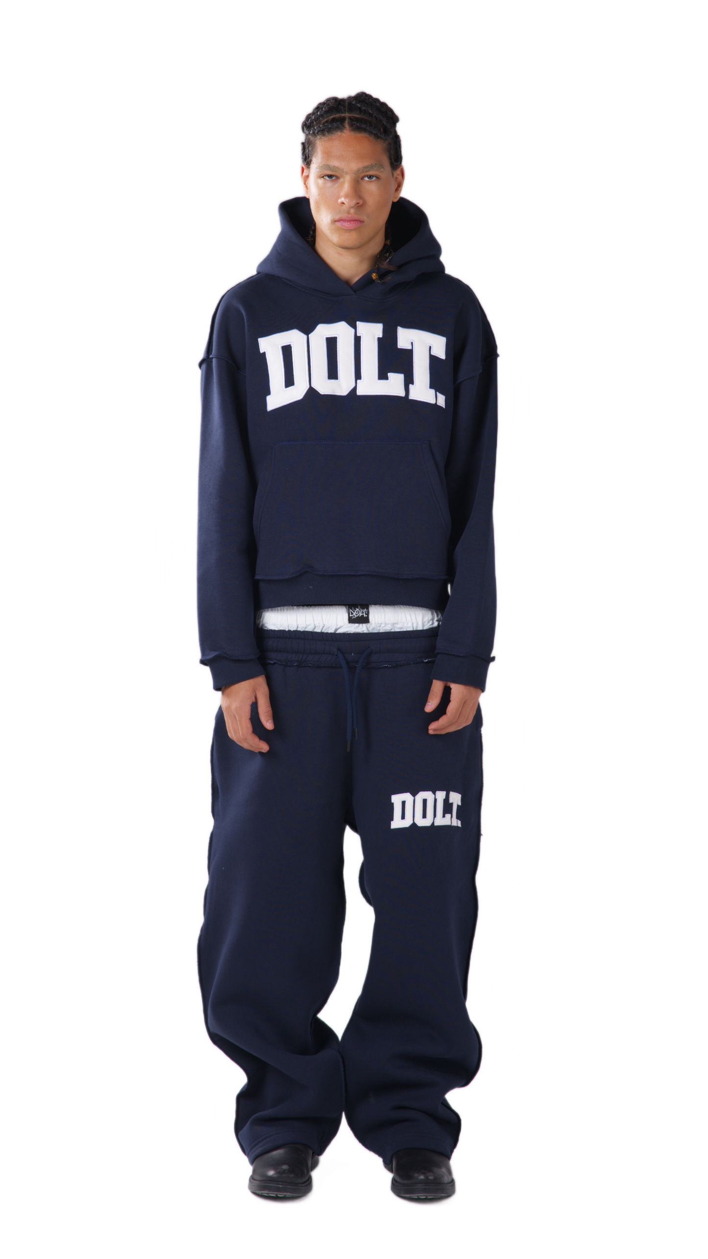 NAVY BLUE LEATHER SET