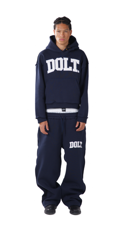 NAVY BLUE LEATHER SET