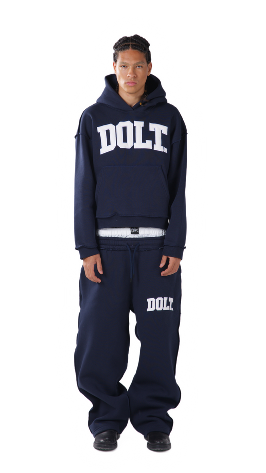 NAVY BLUE LEATHER SET
