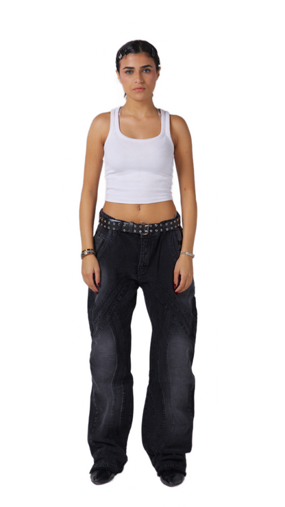 BLACK FLARED JEANS