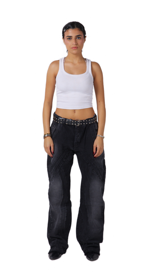 BLACK FLARED JEANS