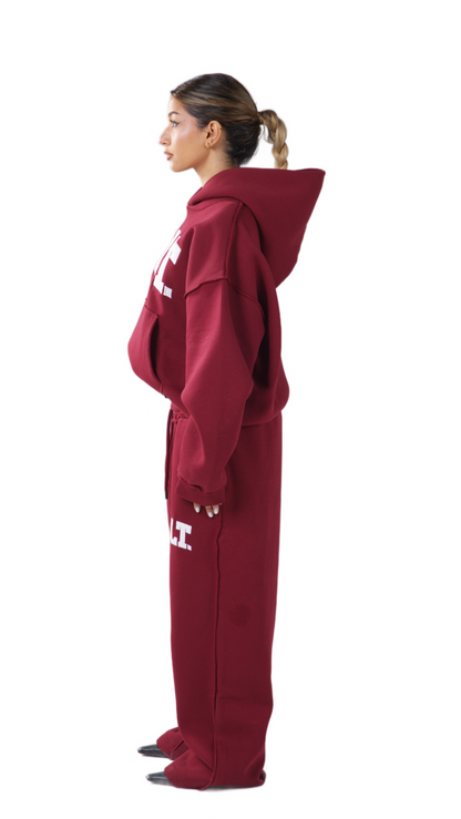 BURGUNDY LEATHER SET
