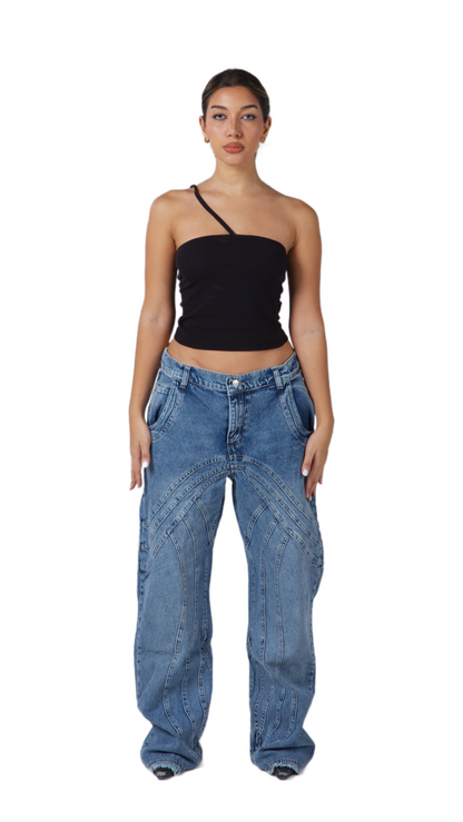 LIGHT BLUE FLARED JEANS