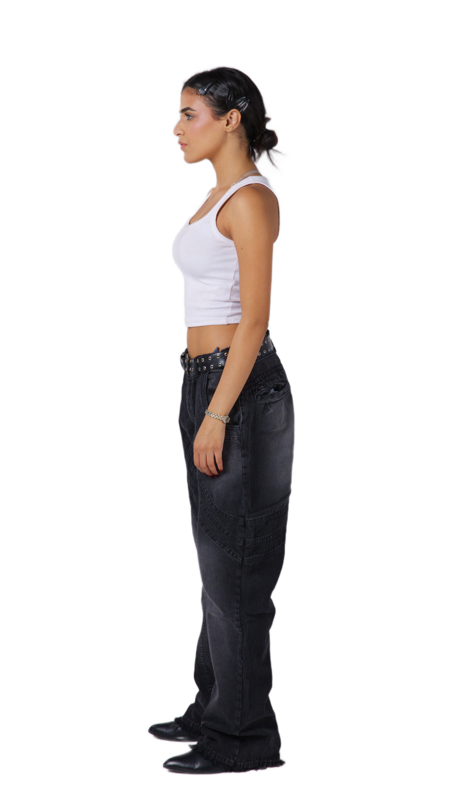 BLACK FLARED JEANS