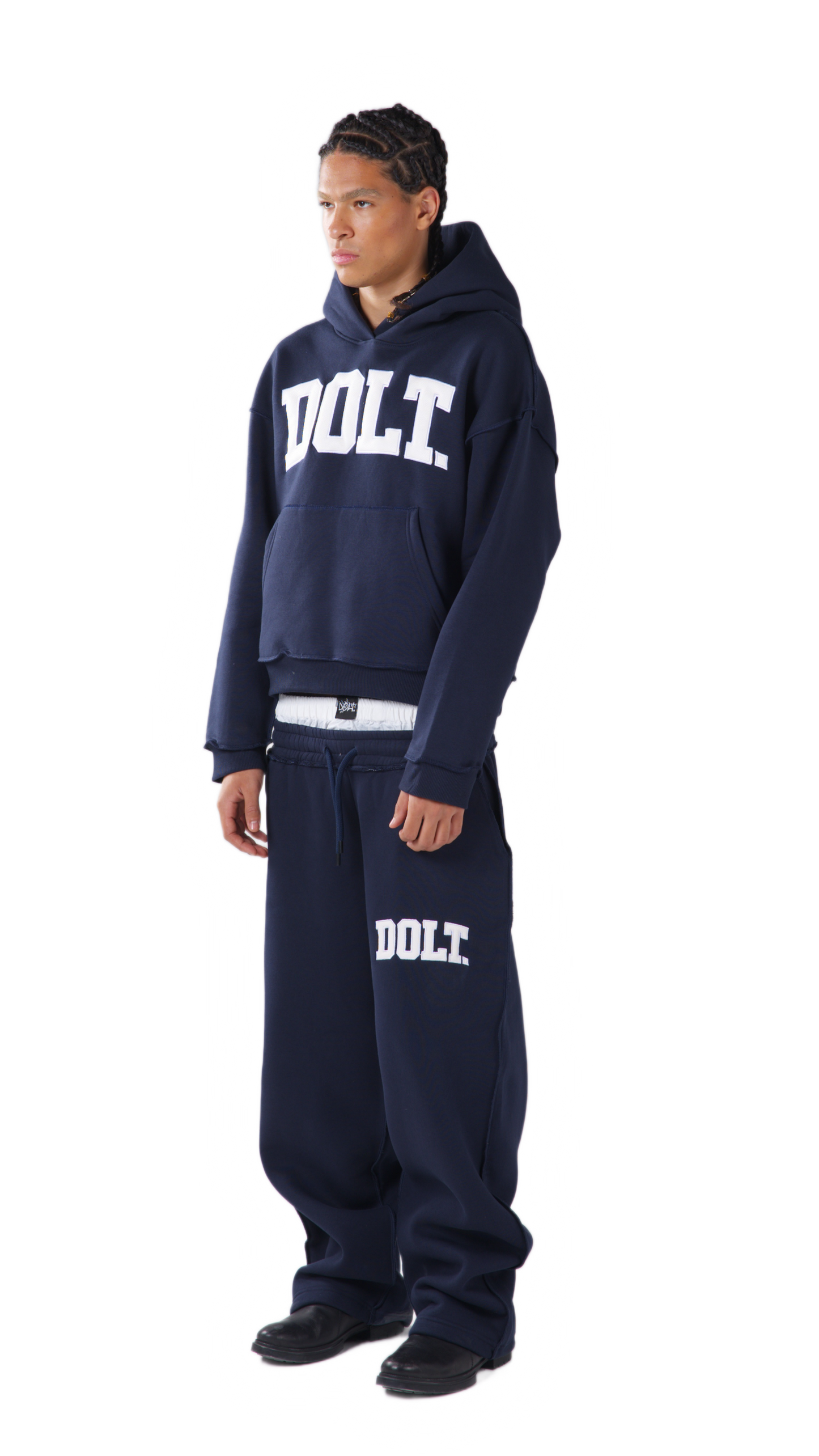 NAVY BLUE LEATHER SET