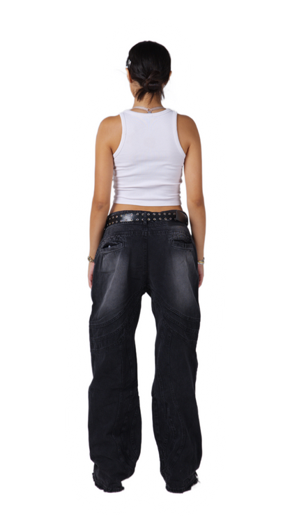 BLACK FLARED JEANS