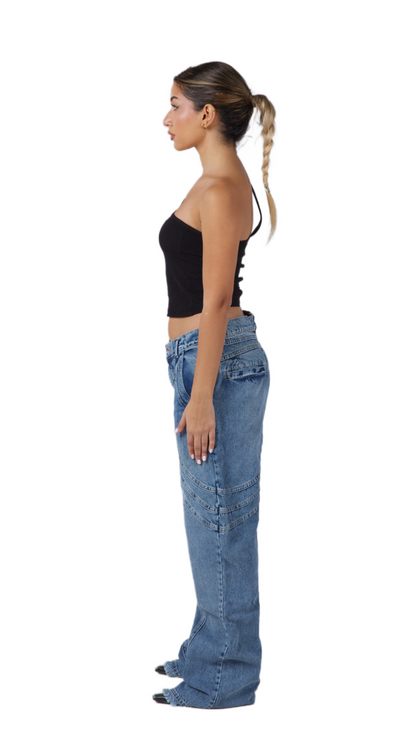 LIGHT BLUE FLARED JEANS