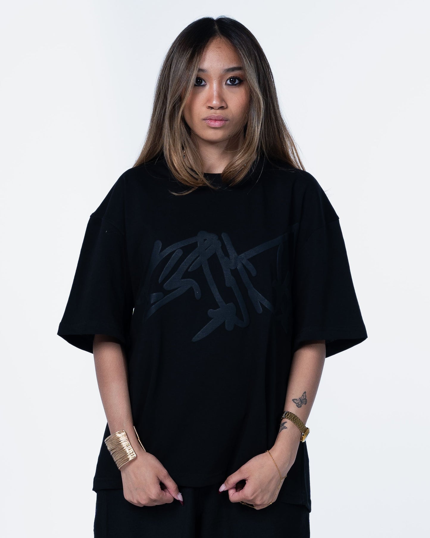 BLACK PUFFY T-SHIRT