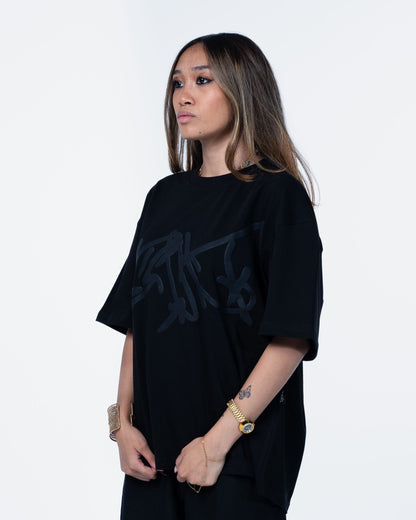 BLACK PUFFY T-SHIRT