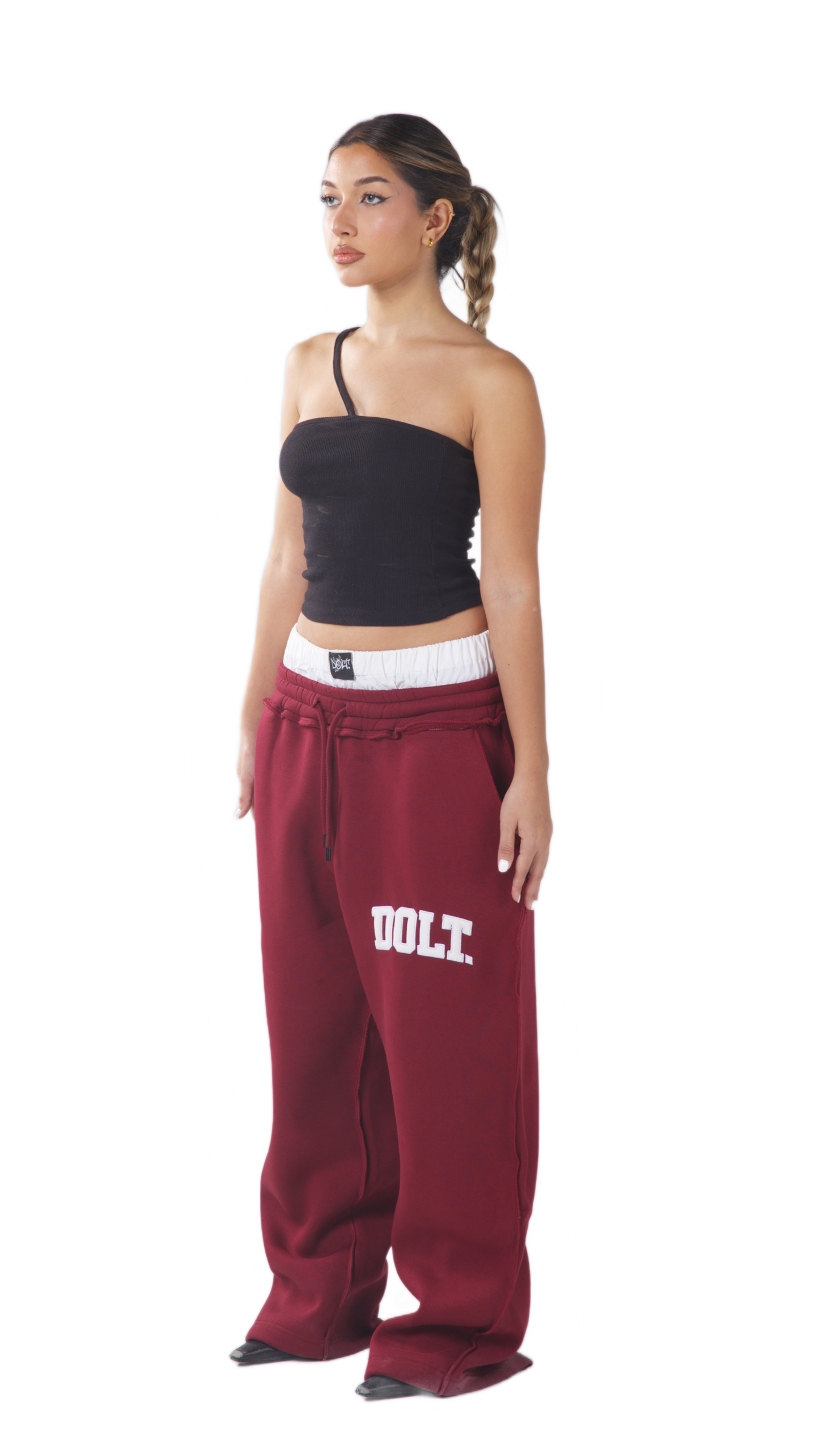 BURGUNDY LEATHER PANT