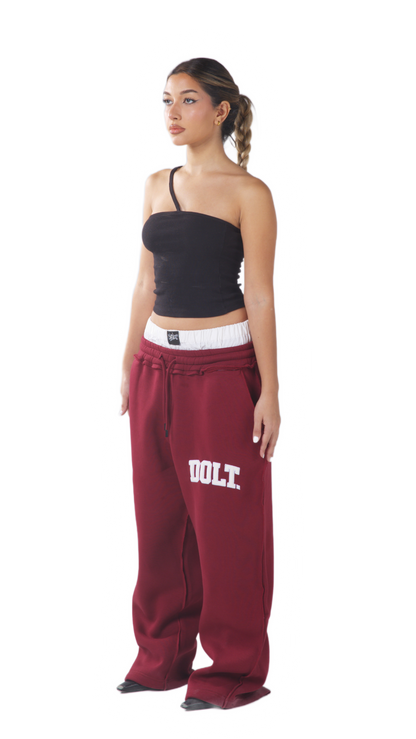 BURGUNDY LEATHER PANT