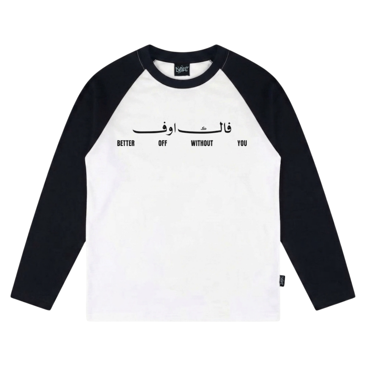 white raglan longsleeve