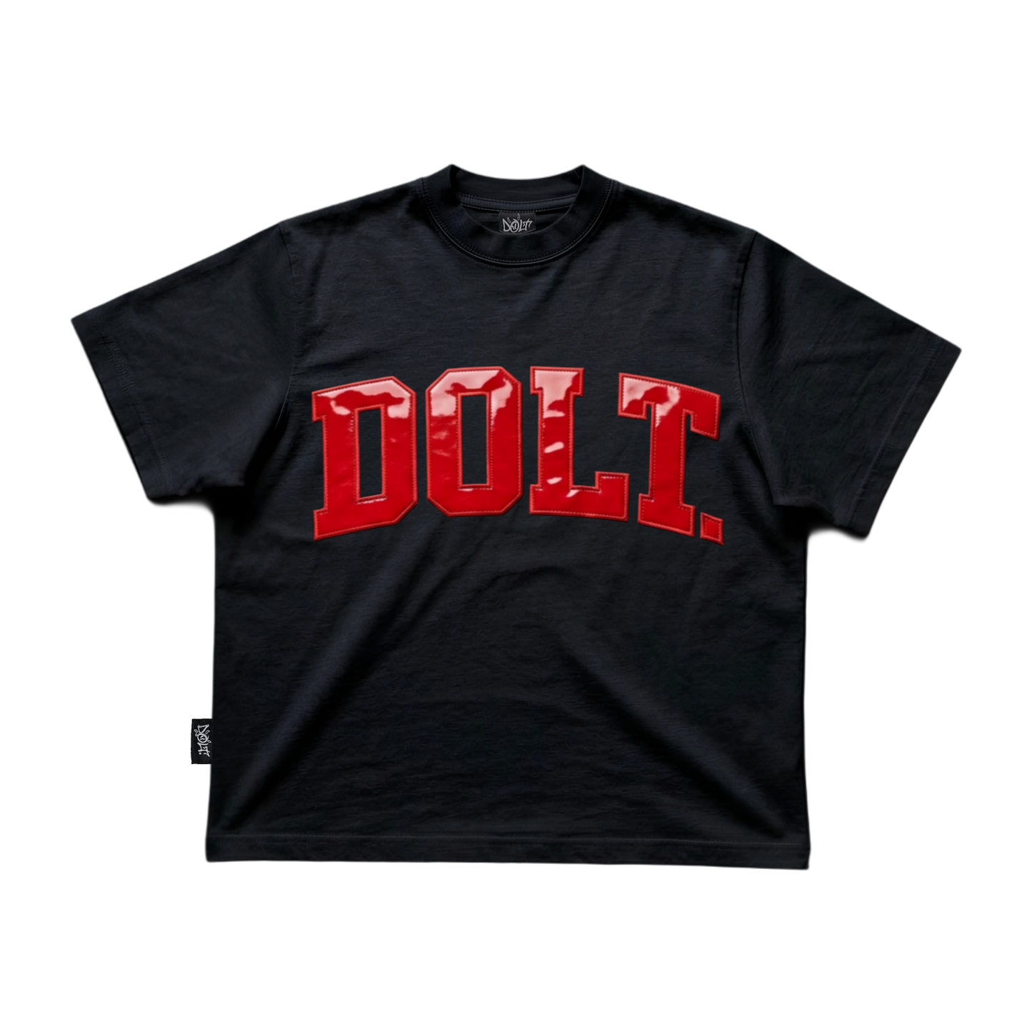 RED LEATHER T-SHIRT