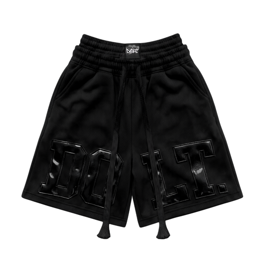 BLACK LEATHER SHORT